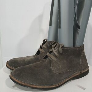 John Varvatos USA Mens Suede Chukka Boots Gray Lace Up‎ Sz 9